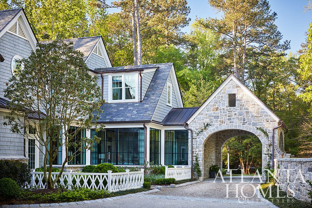 Upon stepping through the grand entrance, of this beautiful Buckhead home, one is immediately enveloped in an atmosphere of refined luxury. Atlanta Homes & Lifestyles Architect:  Tim Adams  Interior Design:  Michelle Doughtie, Schilling and Co Landscape Architect:  Alec Michaelides, Land Plus Builder: The Macallan Group, Photography:  Emily Followill