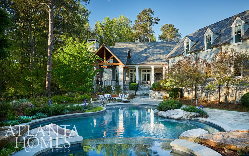 Upon stepping through the grand entrance, of this beautiful Buckhead home, one is immediately enveloped in an atmosphere of refined luxury. Atlanta Homes & Lifestyles Architect:  Tim Adams  Interior Design:  Michelle Doughtie, Schilling and Co Landscape Architect:  Alec Michaelides, Land Plus Builder: The Macallan Group, Photography:  Emily Followill