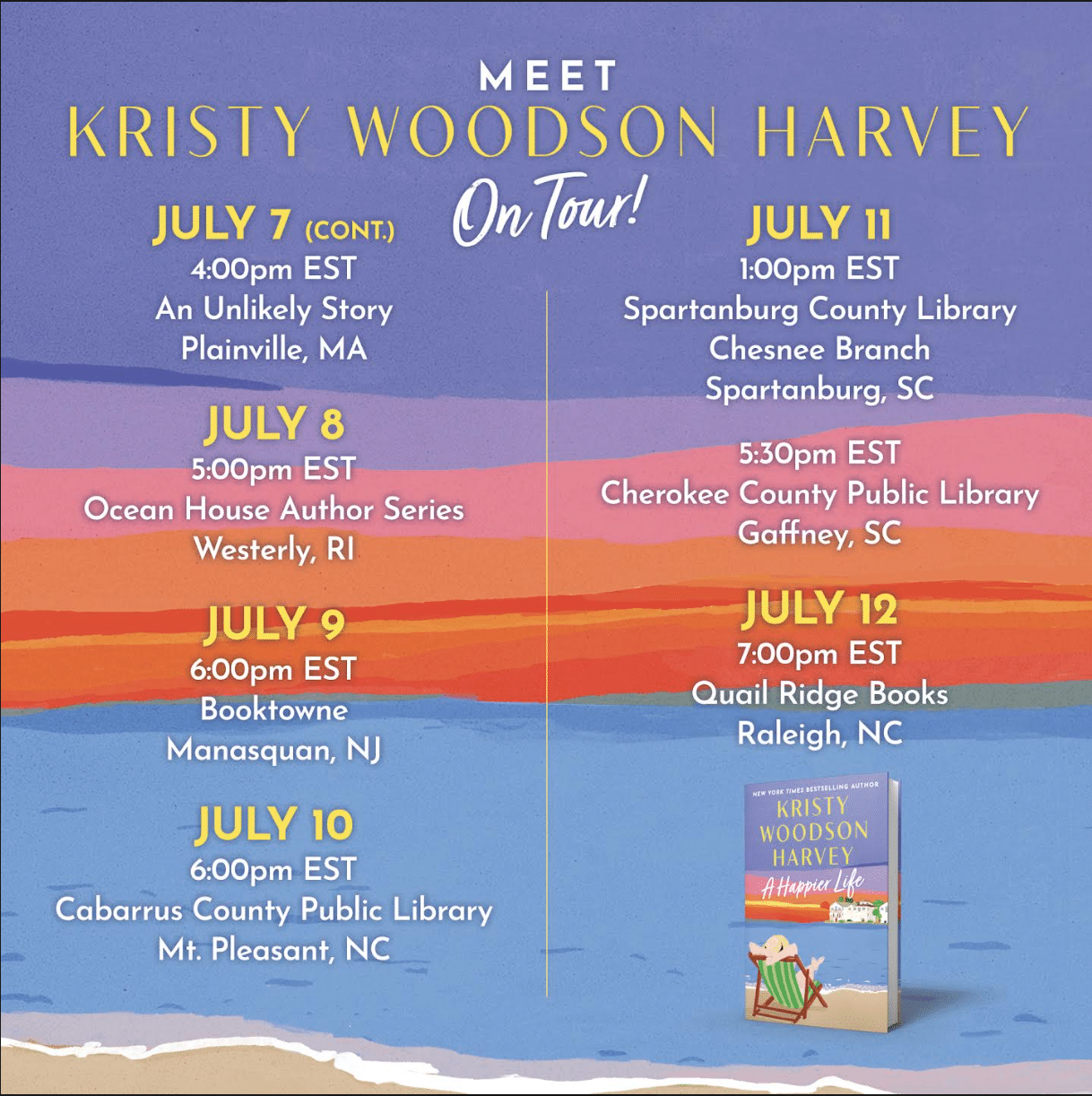  Tour Dates for A Happier Life - kristy woodson harvey