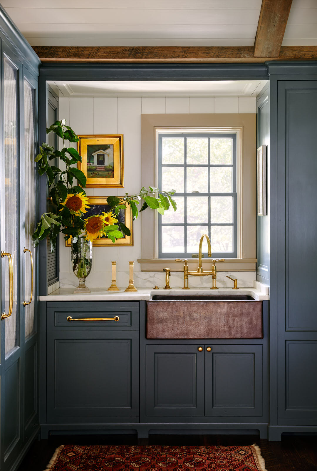 The transformation of the kitchen and primary bathroom in this historic waterfront home in Maryland is exceptional. Designer Lilse McKenna masterfully lightened the area, while also honoring the character of the original 1750's home. A sense of history pervades and well-chosen interiors pop in this stunning space full of inspiration. It is the perfect mix of traditional touches and updated details, well-suited for family, entertaining and more, beautifully photographed by Read McKendree.