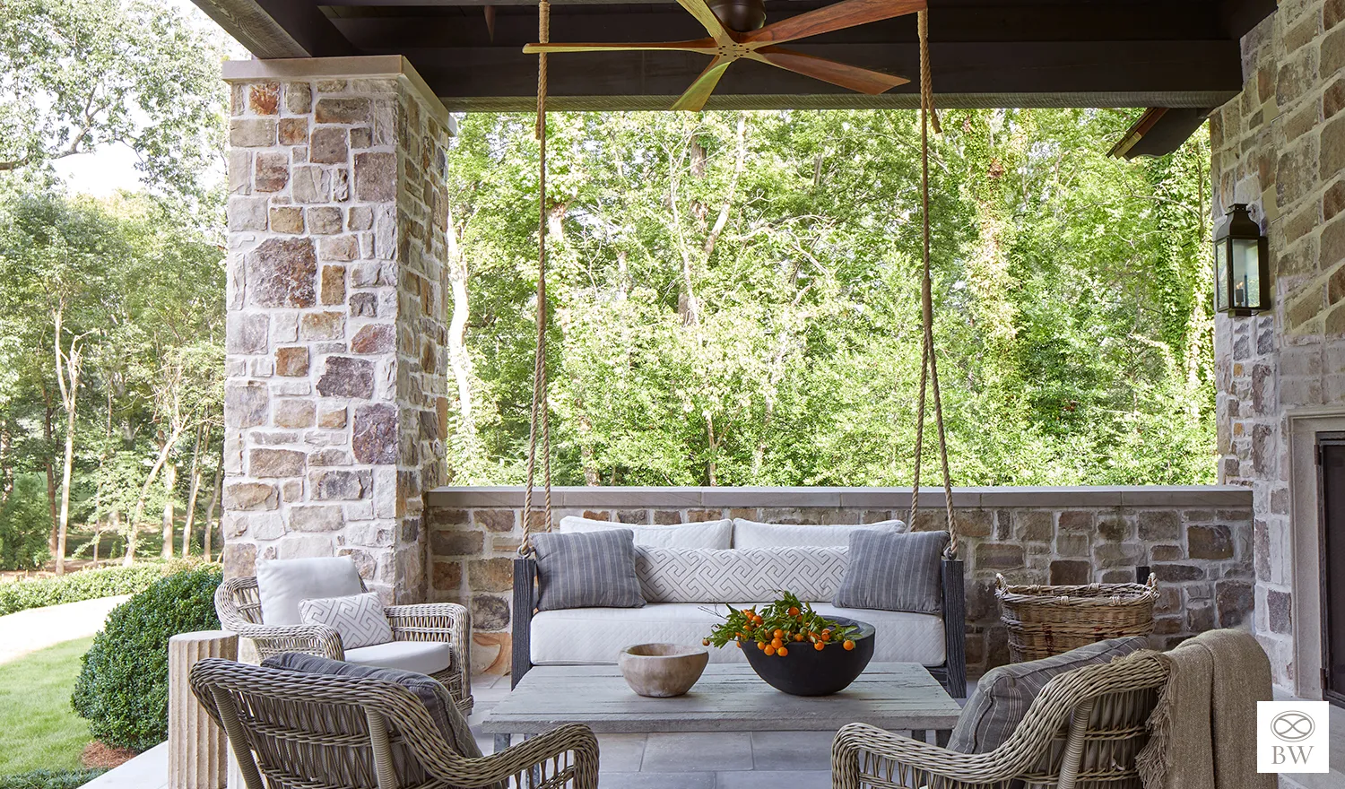 Outdoor spaces are one of our favorite things about summer. And we can always use inspiration for our outdoor spaces! Beth Webb Interiors - Jean Allsopp Photography