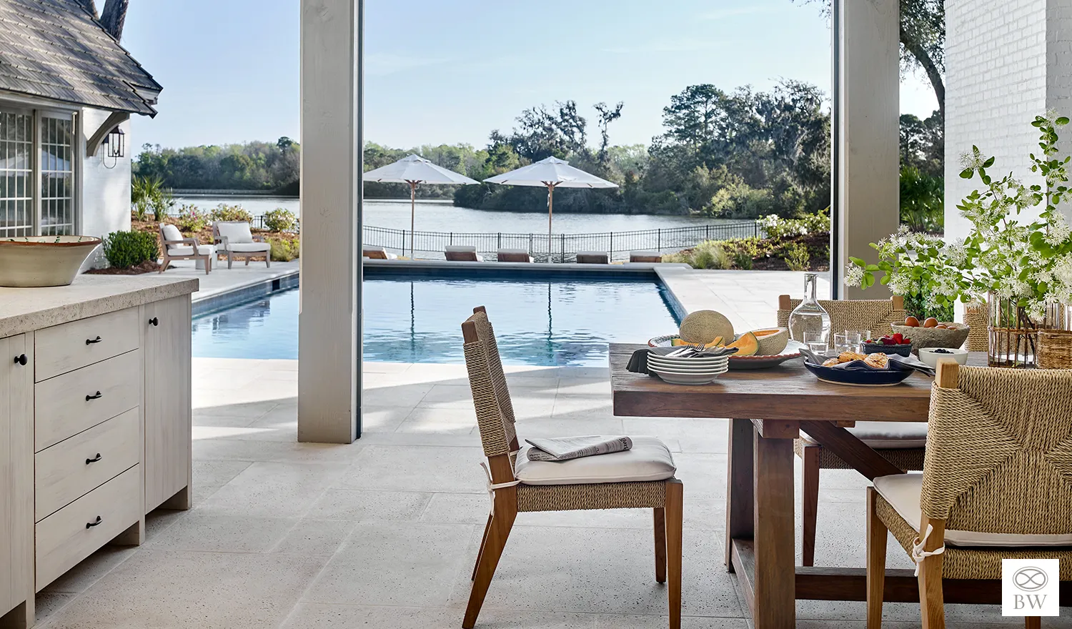 Outdoor spaces are one of our favorite things about summer. And we can always use inspiration for our outdoor spaces! Beth Webb Interiors - Emily Followill Photography