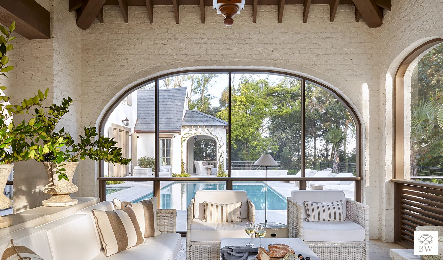 Outdoor spaces are one of our favorite things about summer. And we can always use inspiration for our outdoor spaces! Beth Webb Interiors - Emily Followill Photography