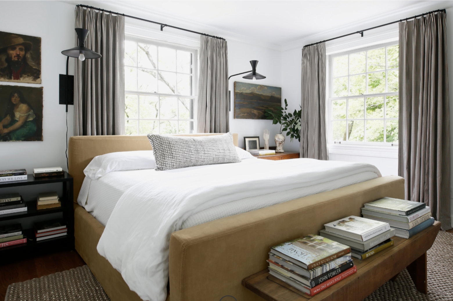 Grab your coffee, sit back, relax and soak in the stunning work of Sabbe Interiors.  Stephanie believes that "good design is the careful consideration of scale and proportion; the study of light and color. It tells of the old while embracing the new. Paige Rumore Photography - classic bedroom, traditional bedroom design, bedroom remodel