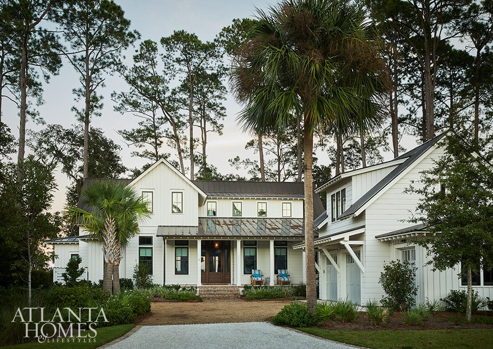 In the spirit of that, this fabulous Lowcountry sanctuary in Bluffton, SC is the perfect place to spend the summer --and a great place to curl up by the fire come fall.Atlanta Homes & Lifestyles | Pearce Scott Architect | S. Wilkins Interior Design | Eleanor Roper Stylist | Emily Followill Photography |