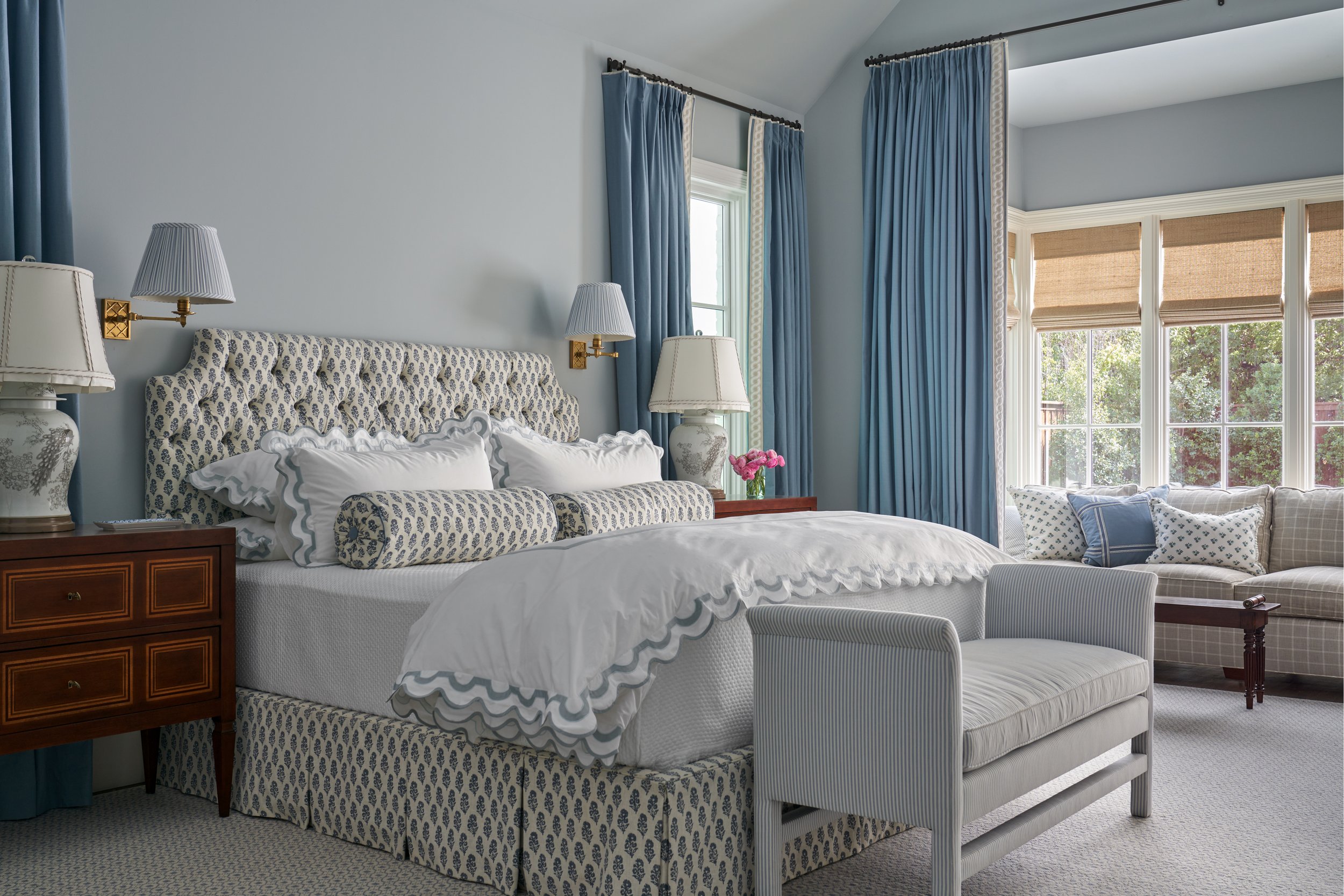 n Jenkin's talented hands, a bedroom suite is cozy and chic. Whether embracing a blue and white palette, a timeless neutral, or masterfully mixing patterns, Jenkins transforms bedrooms into captivating retreats.