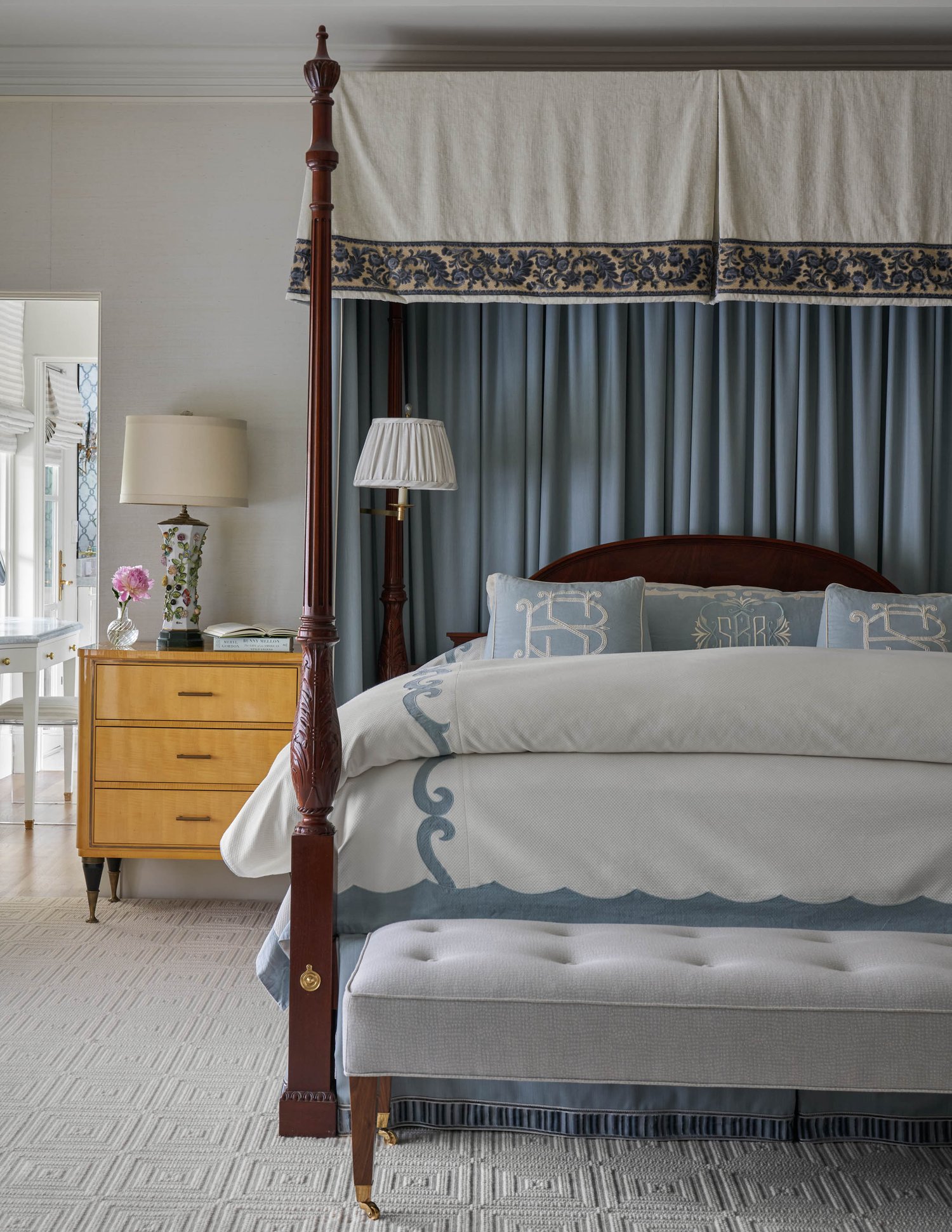 Jenkins Interior has created dreamy bedrooms that transcend mere spaces for rest, into havens of serenity and luxury. Nathan Schroder Photography