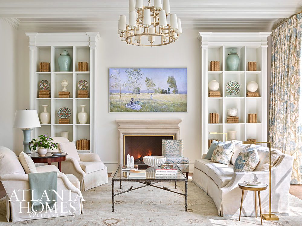 We talk a lot on Design Chic about combining the old with the new. Grandmother's silver on your Saarinen table, fun buffet lamps on an antique buffet, a new, shiny bar cart filled with Grandfather's decanters. There are so many fantastic ways to incorporate the old with the new on the inside. INTERIOR DESIGN:  Suzanne Kasler  RESIDENTIAL DESIGNER:  Castro Design Studio  BUILDER:  Ladisic Fine Homes LANDSCAPE DESIGN:  Land Plus KITCHEN AND CLOSET DESIGN:  Design Galleria Kitchen and Bath Studio - breathtaking Atlanta home 