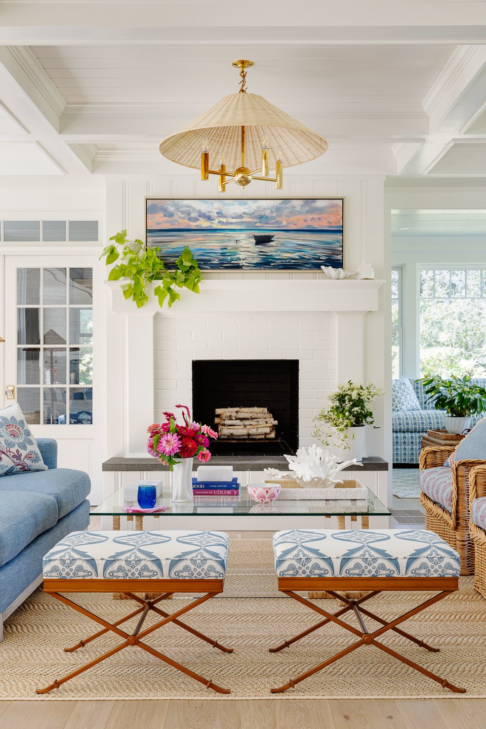 Good morning, chic readers! We hope you are having a great week--and are in the mood for touring a one of a kind home. For us, this week, a spot of calm is just what the doctor ordered! Grab your favorite warm beverage, a cozy blanket and curl up by the fire to savor every square foot of this dream home in Scraggy Neck, Massachusetts, designed by Digs Design Company.  You don't want to miss a single fabulous detail! Greg Premru Photography