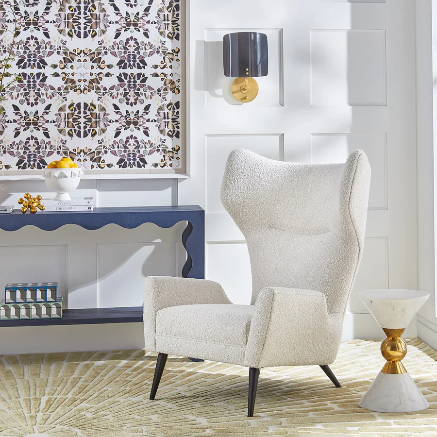 Today, we’re beyond excited to share some of our all-time favorite beautiful living rooms—and a few features we think every great living room should have. Has anyone ever crafted living rooms as perfectly styled and cozy as those in Nancy Meyers films?! Gorgeous living - Jonathan Adler 