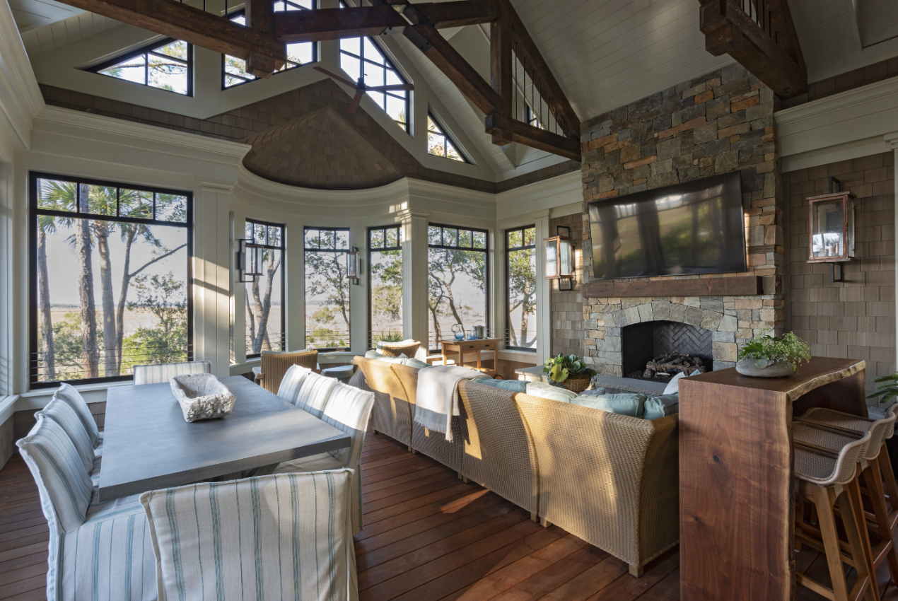 Are you in the mood to tour a fabulous home today? We know we are!  This stunning waterside home designed by MDI Luxury Design is the perfect combination of modern and traditional and hits all the high notes when it comes to style. So take a look around. You're welcome to stay as long as you like! - Julia Lynn Photography Architect: Camens Architectural Group Builder: Bennett-McLuen Homes