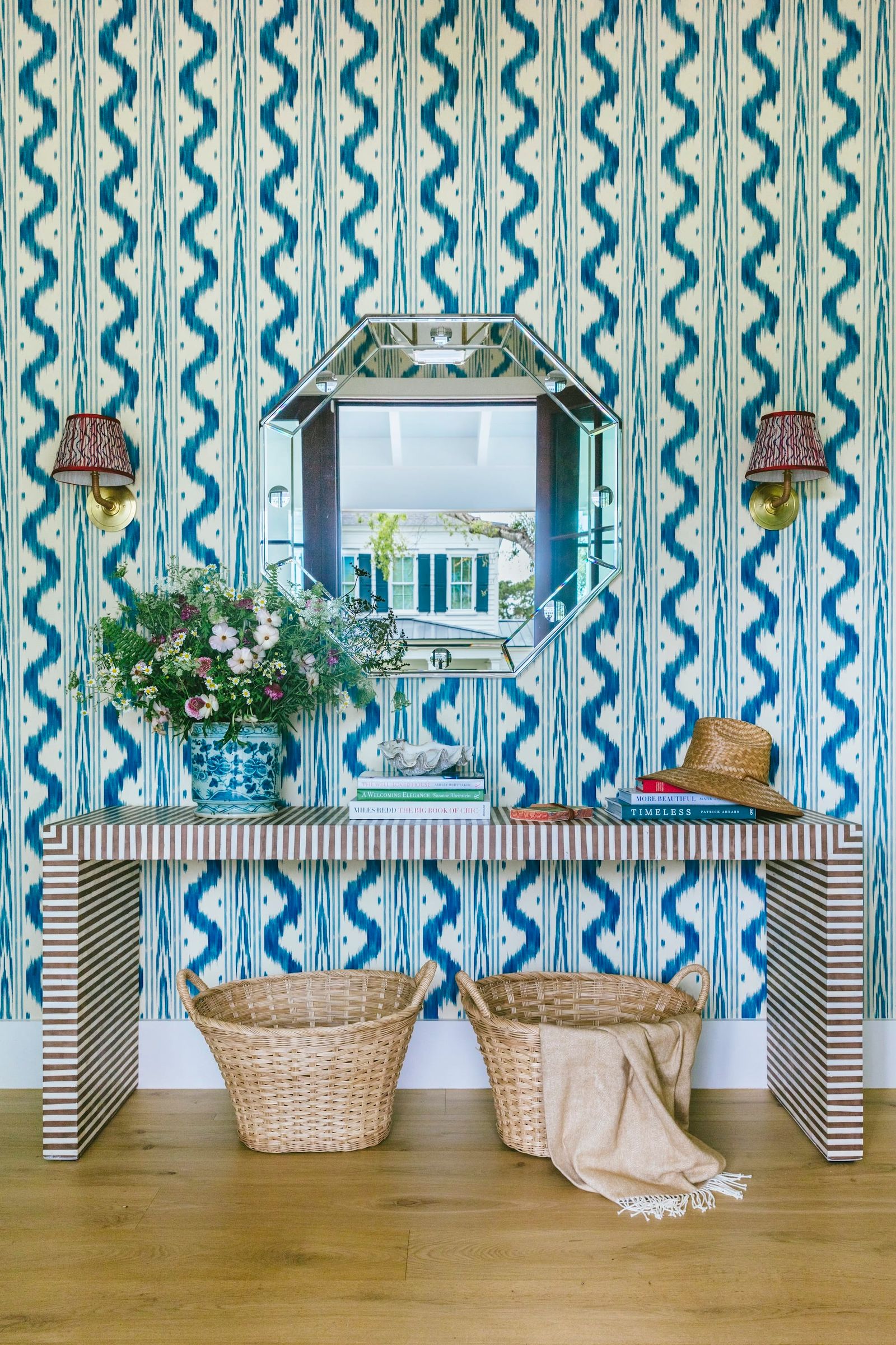  If you could use a break from the hustle and bustle of daily life, come rest with us in this relaxing and charming Charleston home designed by the talented Caitlin Kah!  Step inside this family-friendly oasis and then look around again. From the stunning color palette to the well-placed accessories, every element is perfection.  You won’t want to miss a single character-filled detail! Brantley Photography