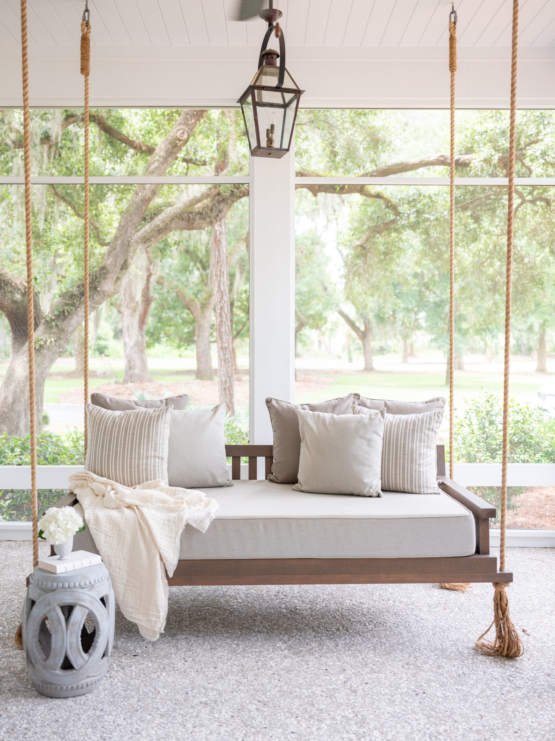 Life–and houses–are all about the details. And no one embraces that philosophy better than Leah Bailey Interiors . From the largest room to the tiniest nook, nothing is overlooked in these stunning home interiors. Kelli Boyd Photography - porch swing - swing bed -