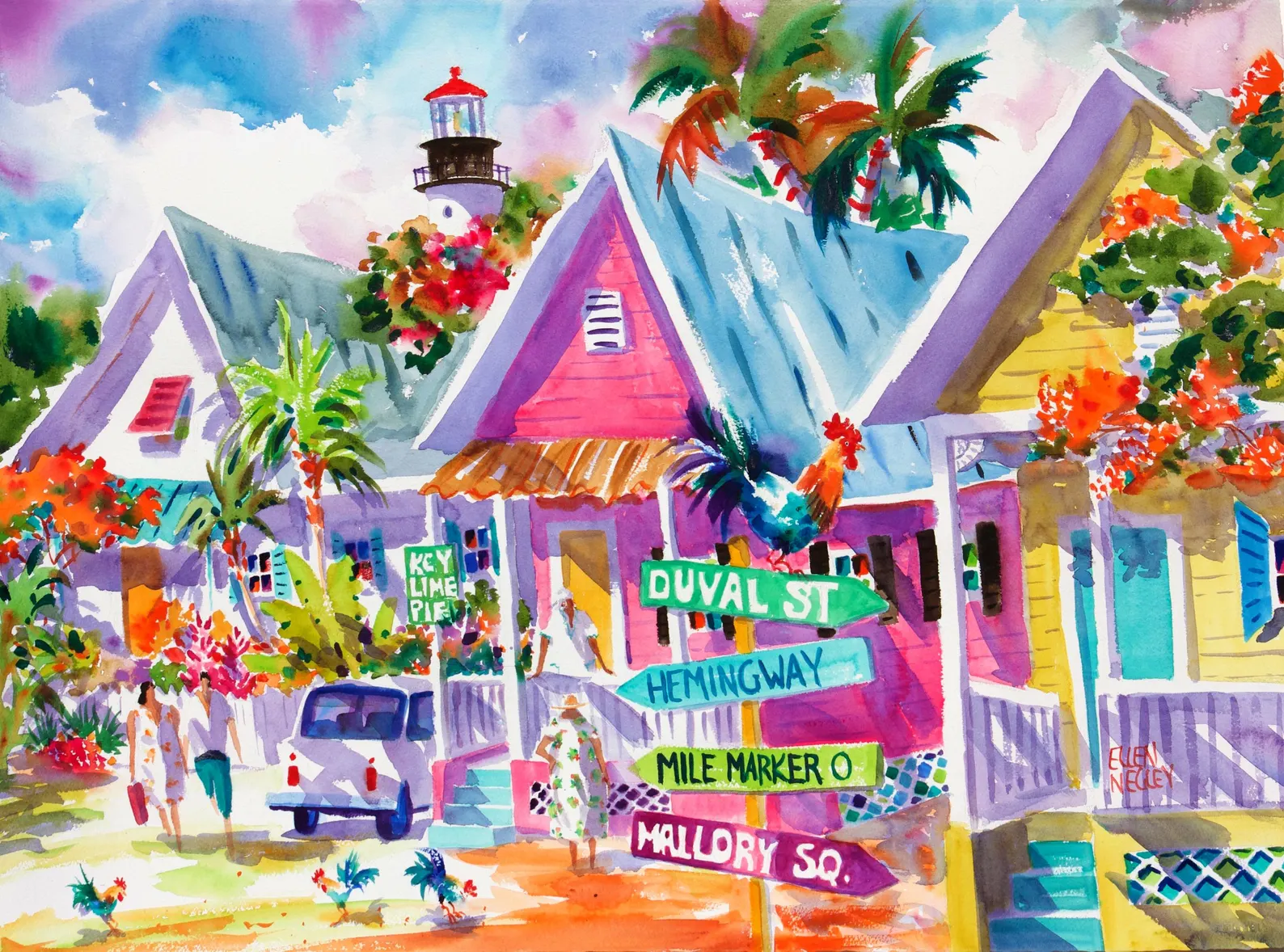 Color abstract art of Key West - Maren Devine artist on etsy Stylish Affordable Art from Maren Devine - etsy