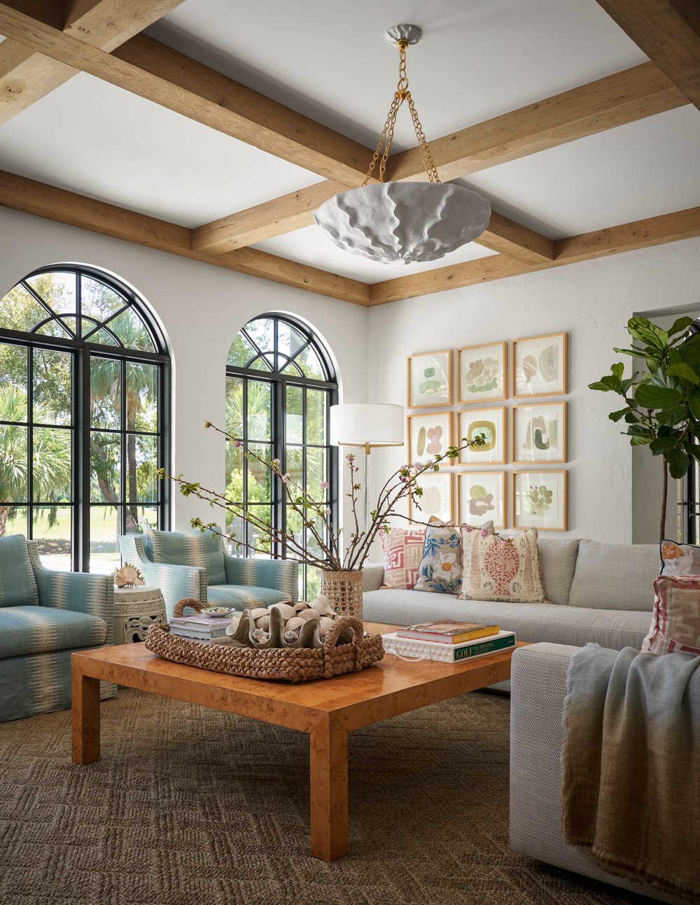 Refined yet laid-back, elegant yet welcoming, these stunning living rooms feel like home.   Mary Beth Wagner Interiors and Nathan Schroder Photography