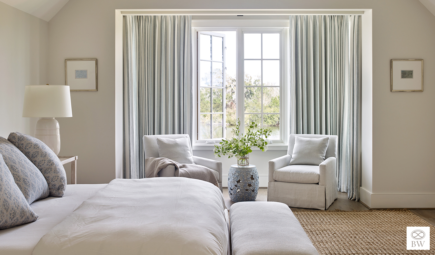 Beth Webb Design | Emily Followill PhotographyRefined yet laid-back, elegant yet welcoming, these stunning bedrooms feel like home.  Whether embracing a blue and white palette, a timeless neutral, or masterfully mixing patterns, these bedrooms are captivating retreats—timeless, elegant, and always infused with a touch of personality.