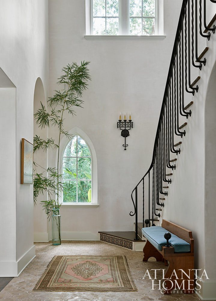 Who couldn’t help but fall in love at first sight with this stunning Sea Island home? In calming colors and soothing tones, this home is nothing short of a sanctuary–with views for day. Atlanta Homes & Lifestyles Interior Designer: Courtney Giles Interiors,  Architect: Josh G. Youngner Architect, Builder: The Van Waters Company, Original Architect: Thomas Thaddeus Truett Architect, 